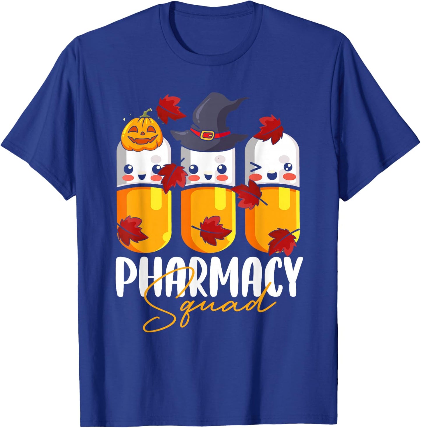 Pharmacy Squad Pharmacist Pumpkin Fall Thanksgiving T-Shirt - T-Shirt | Royal