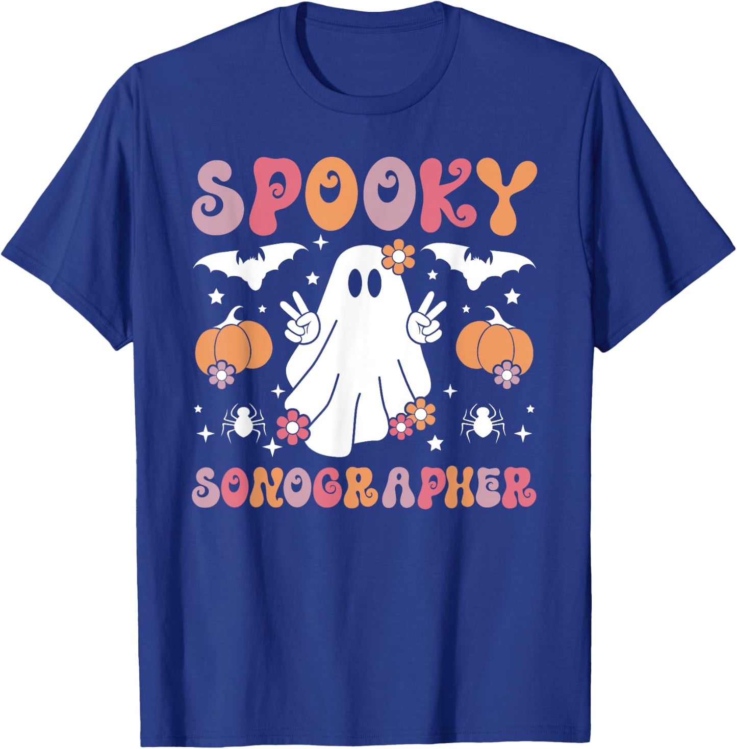 Spooky Sonographer Halloween Sonography T-Shirt - T-Shirt | Royal