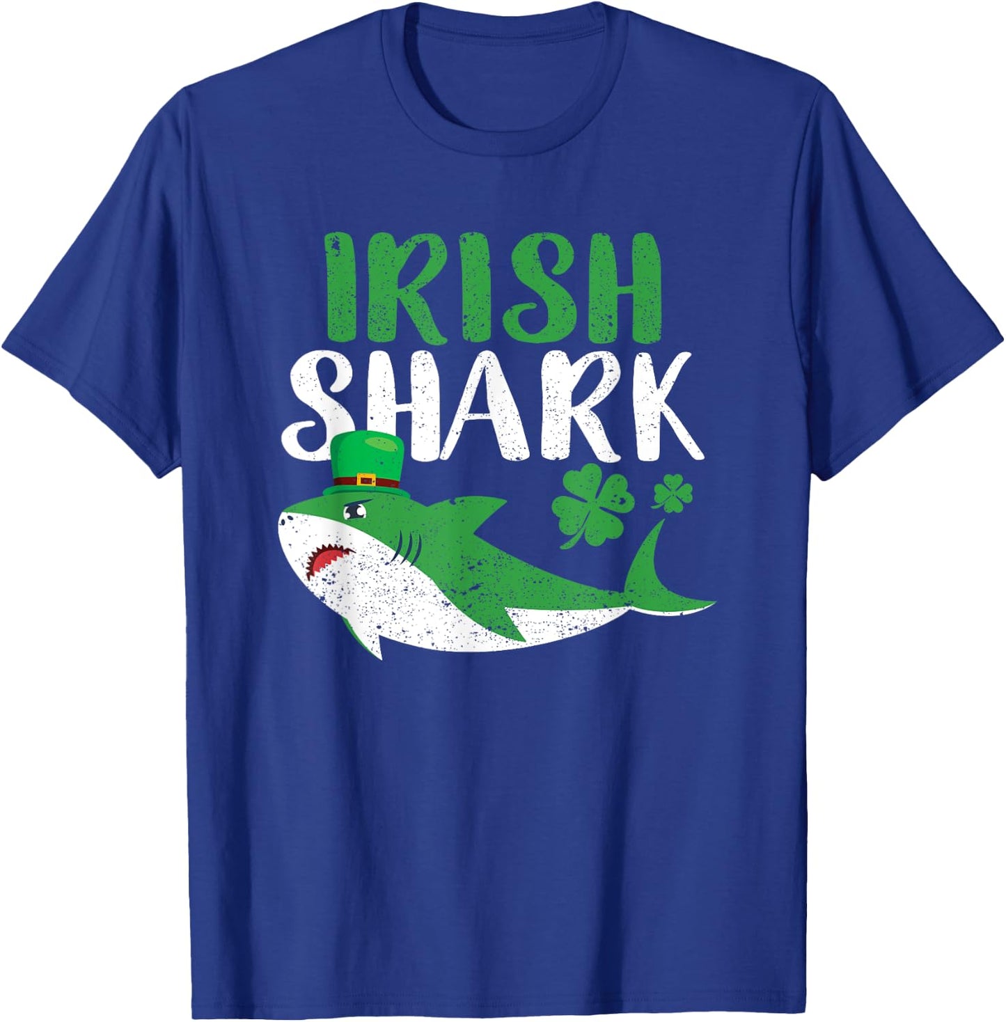 Irish Shark Green Funny St Patricks Day Animal Lover Sharks T-Shirt - T-Shirt | Royal
