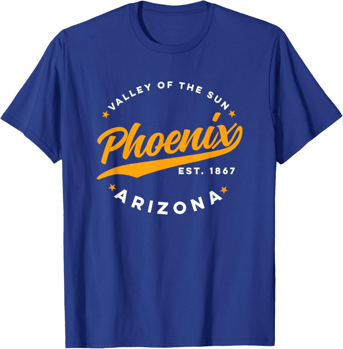Vintage Phoenix Arizona Valley of the Sun Orange Text T-Shirt - T-Shirt | Royal