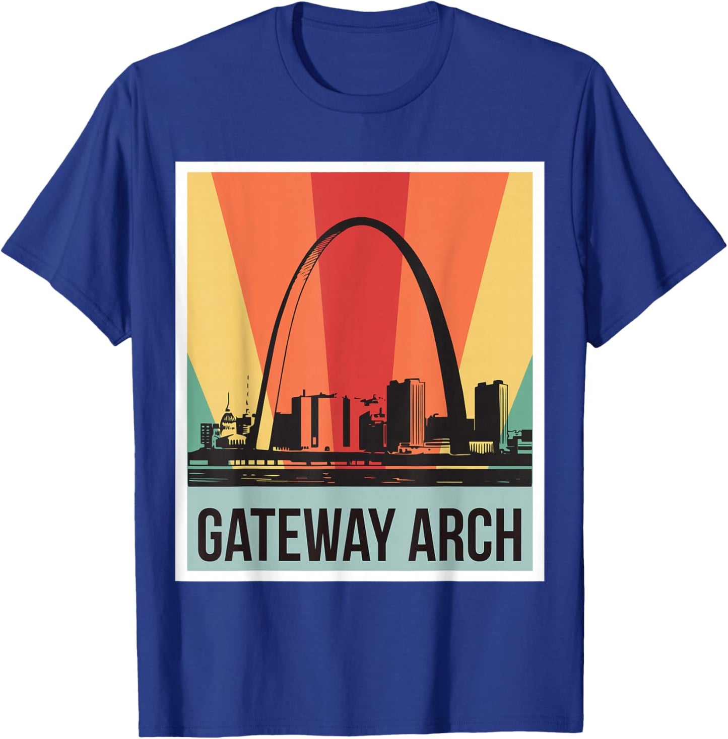 St Louis Vintage Gateway Arch National Park Souvenir T-Shirt - T-Shirt | Royal