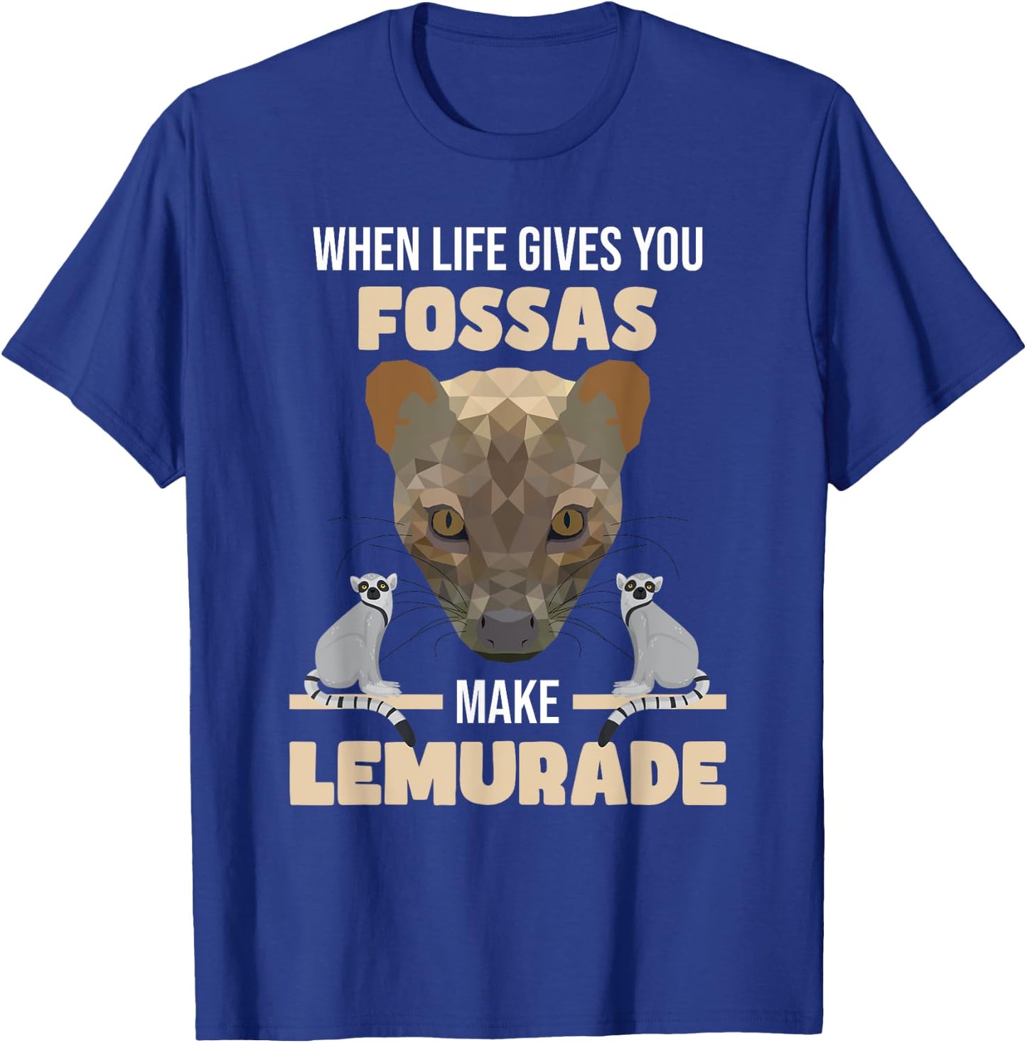 Fossa Hunting Lemurs | Carnivore Fossa Graphic | Madagascar T-Shirt - T-Shirt | Royal