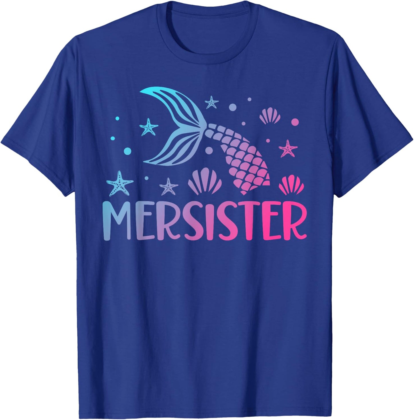 Sister of the Mermaid Birthday Mermaid Birthday Mersister T-Shirt - T-Shirt | Royal