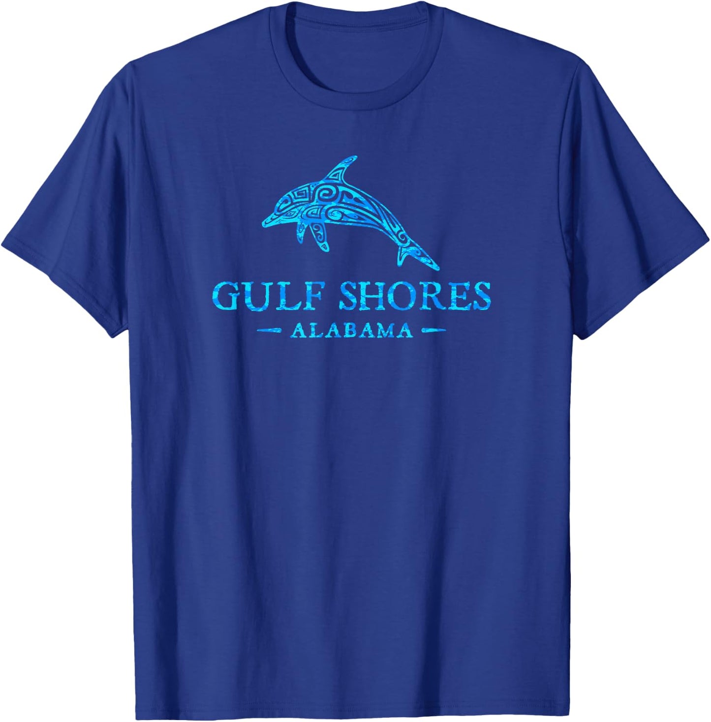 Gulf Shores Alabama Retro Dolphin Boys Girls Toddler T-Shirt - T-Shirt | Royal
