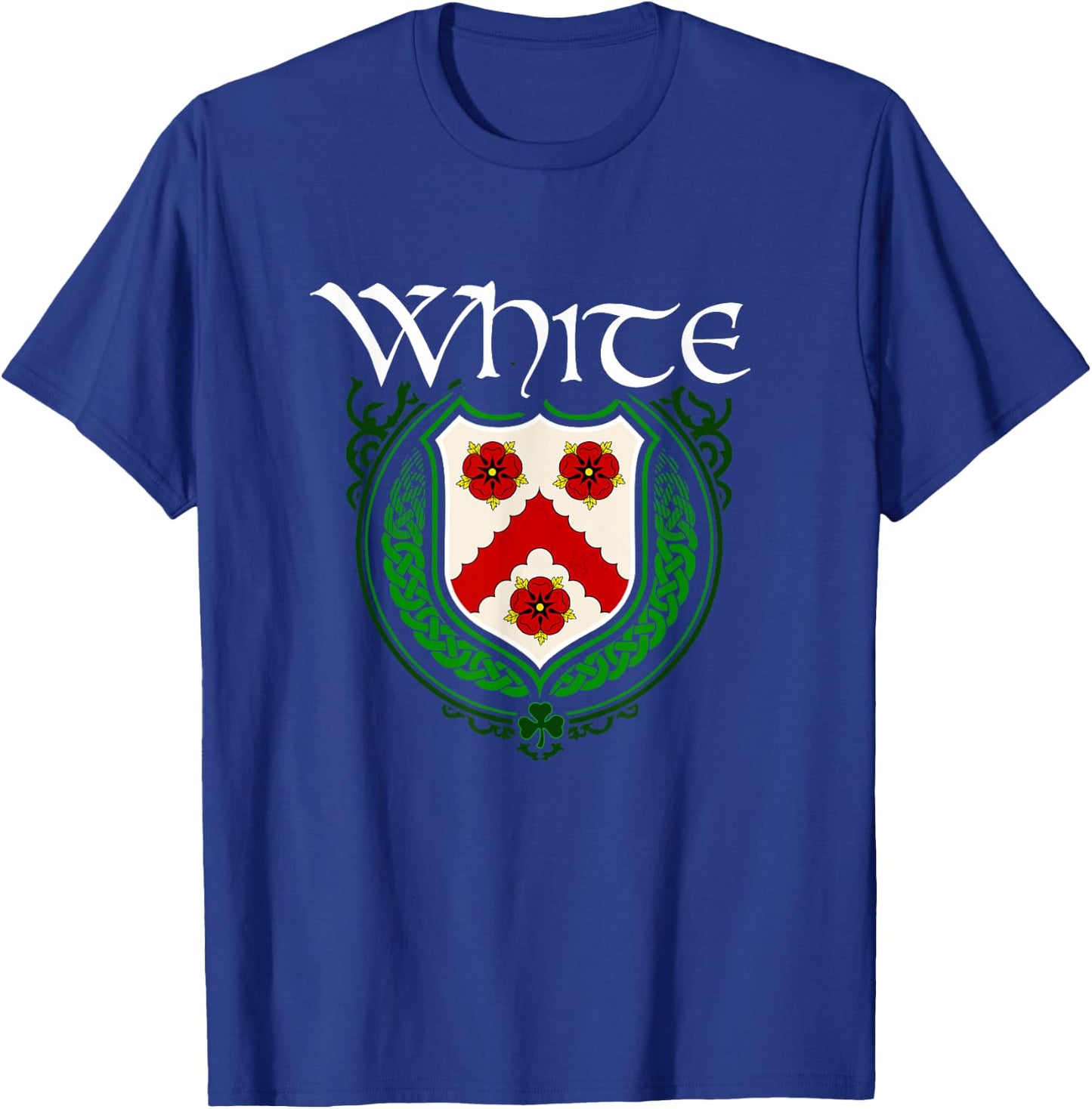 White Surname Irish Clan Tartan Badge Ireland T-Shirt - T-Shirt | Royal