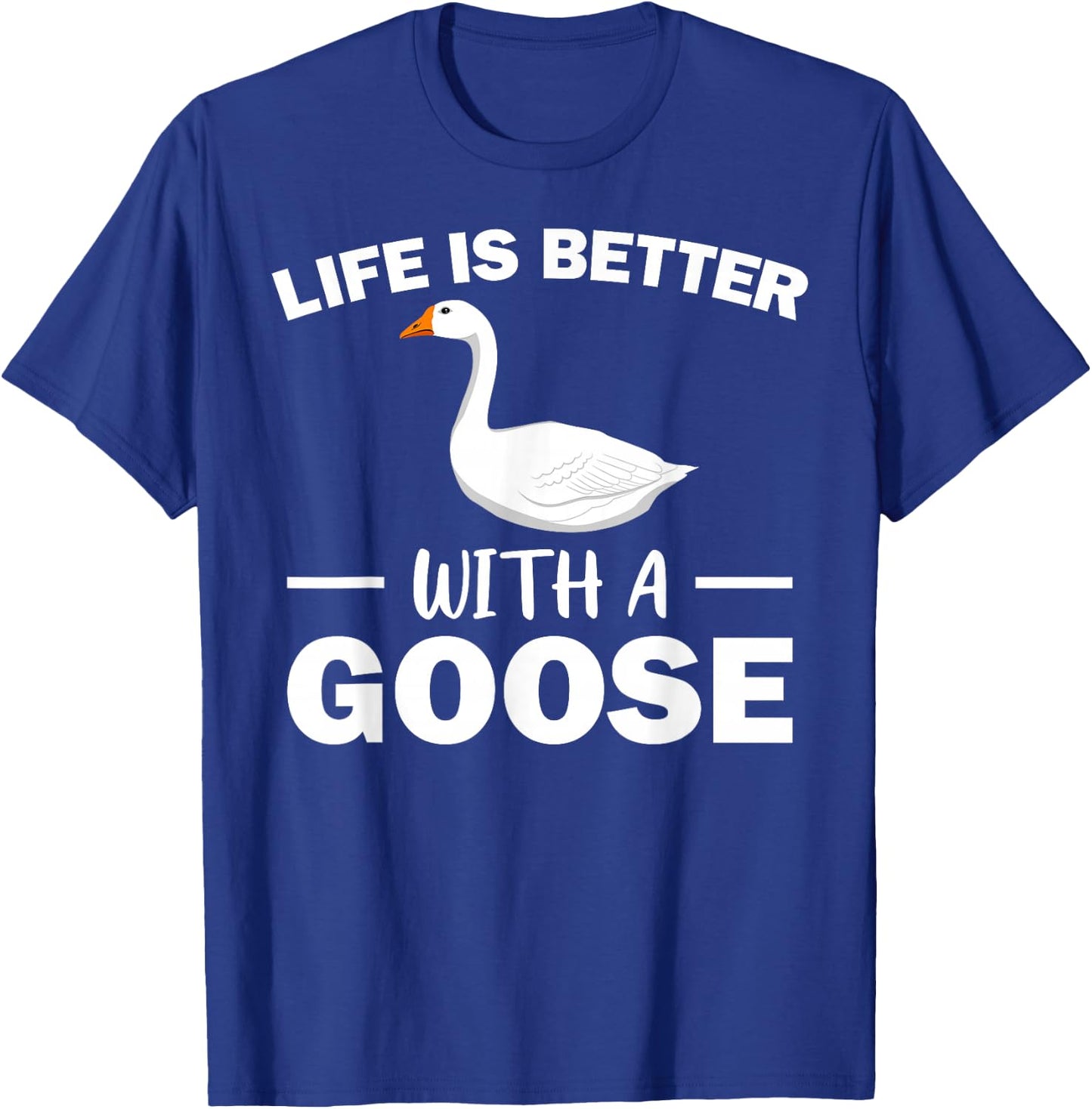 Cute Goose Design Women Toddler Grey White Goose Fan T-Shirt - T-Shirt | Royal