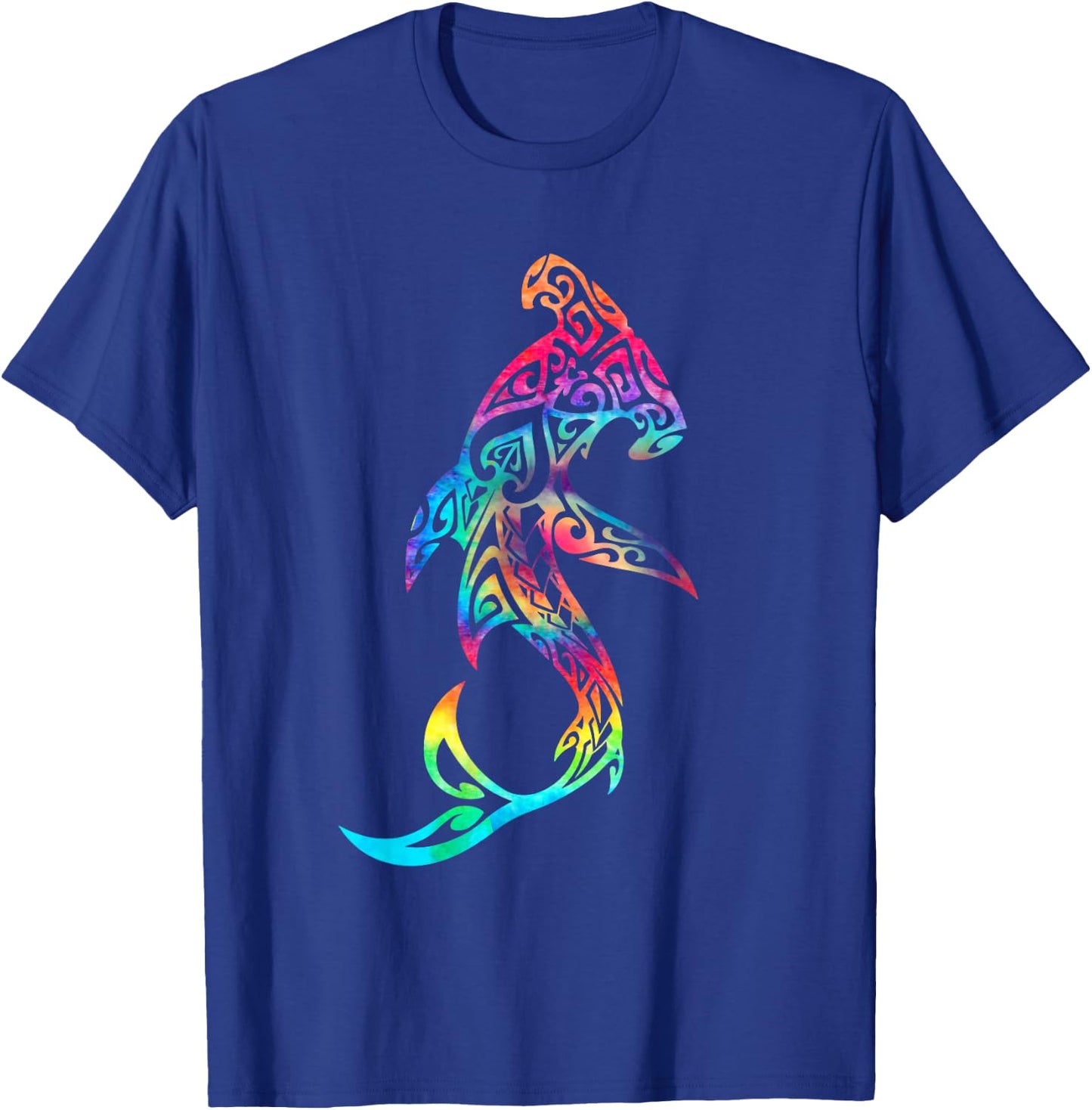 Hawaii Polynesian Tribal Hammerhead Shark Aloha Ocean T-Shirt - T-Shirt | Royal