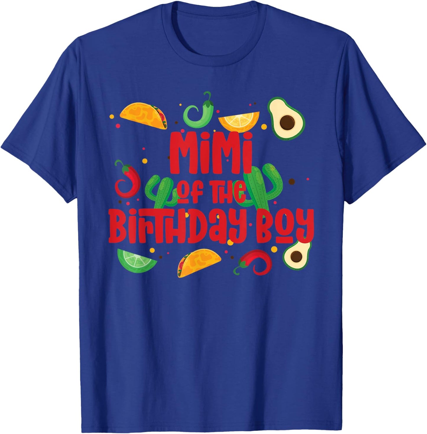 Mimi Taco Twosday Fiesta Taco Birthday Theme Boy 2yr T-Shirt - T-Shirt | Royal