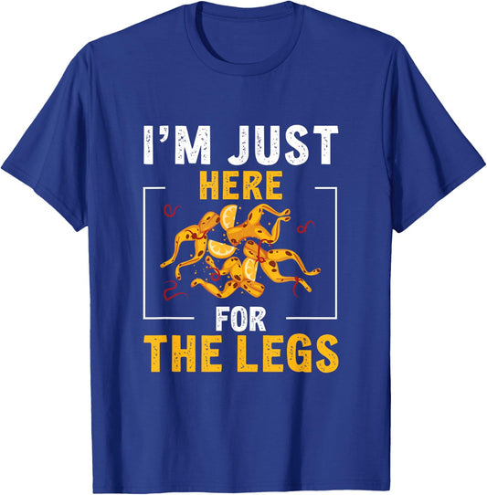 I'm Just Here For The Legs Funny Frog Gigging T-Shirt - T-Shirt | Royal