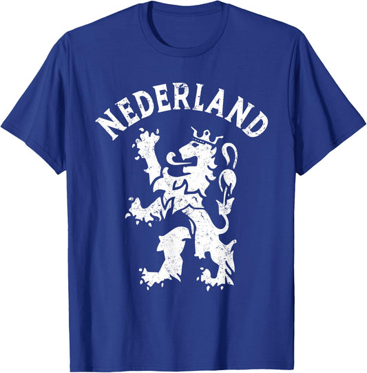 Netherlands Retro Nederland Lion Holland Dutch T-Shirt - T-Shirt | Royal