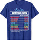 Sister Nutritional Facts National Sister's Day Funny T-Shirt - T-Shirt | Royal