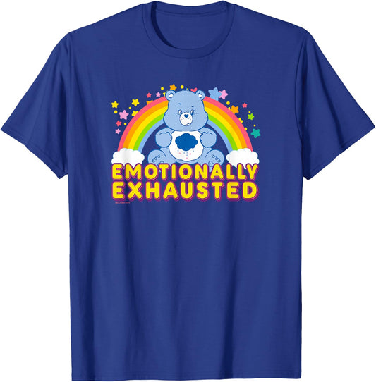 Care Bears Emotionally Exhausted Rainbow Grumpy Bear Icon T-Shirt - T-Shirt | Royal