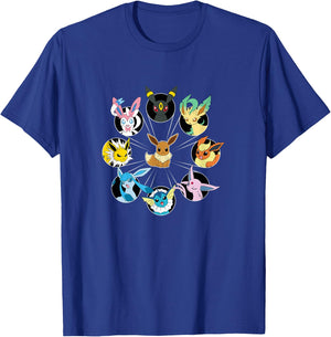 Pokémon - Eevee Evolution Circle T-Shirt - T-Shirt | Royal