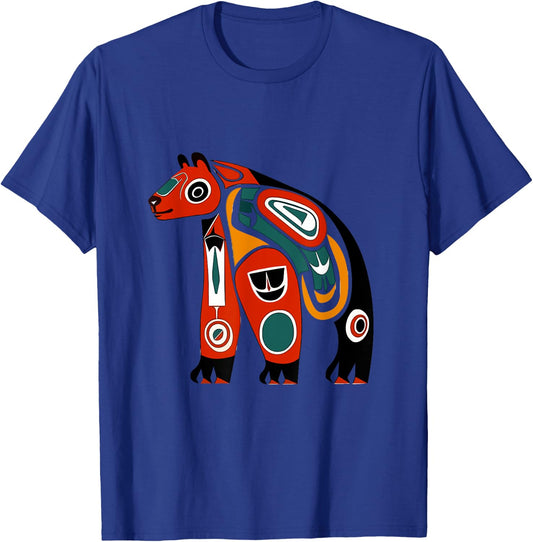 Bear Kachina Doll Native American Plains Style Hopi Art T-Shirt - T-Shirt | Royal
