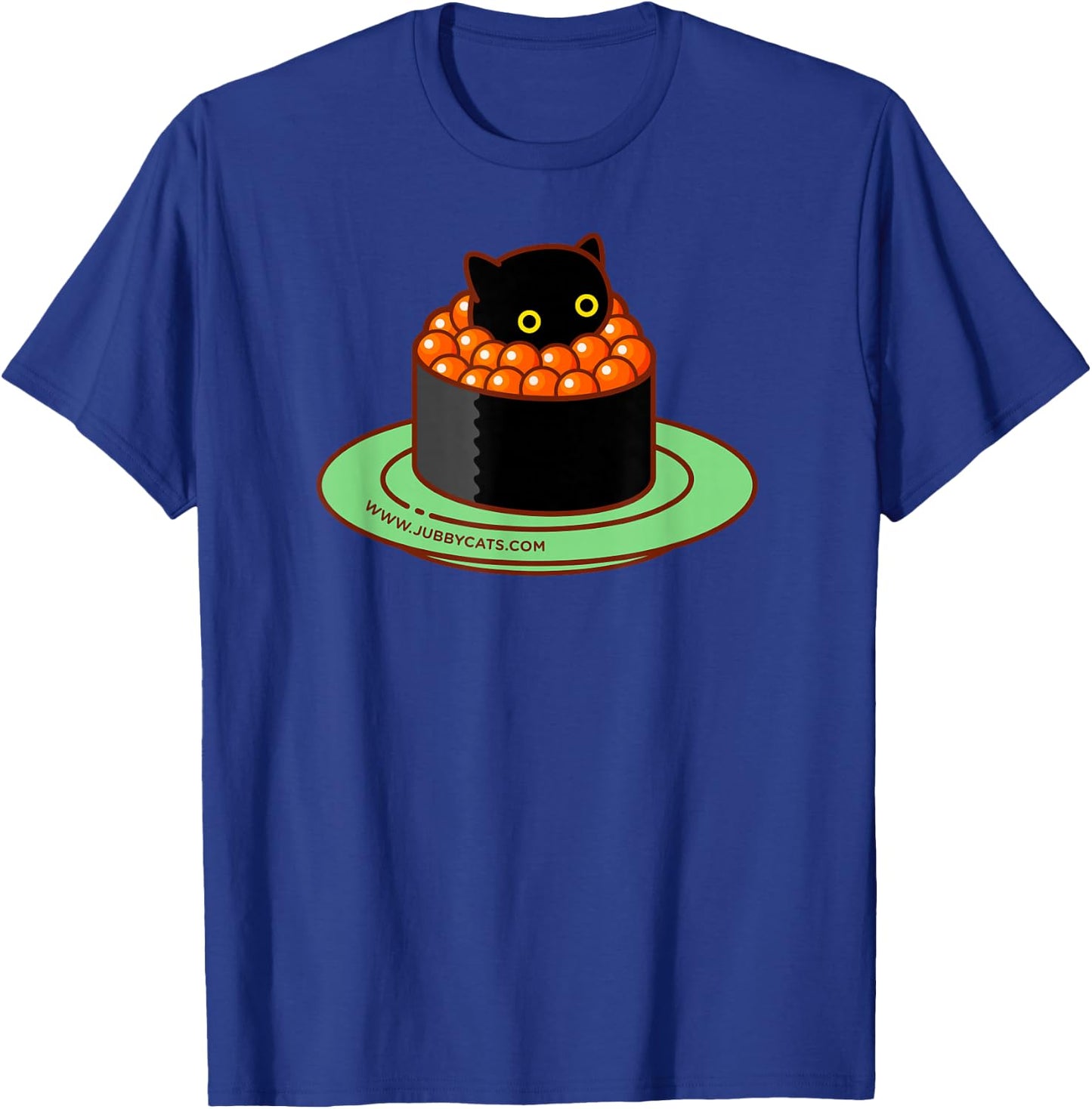 Sushi Cats - IKURA (Salmon Roe) Kawaii, Cute, Japanese Food T-Shirt - T-Shirt | Royal