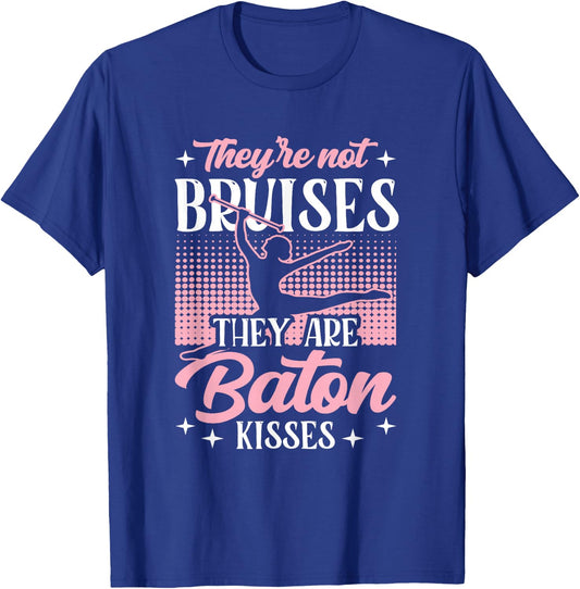 Twirler Majorettes They are Baton Kisses Baton Twirling T-Shirt - T-Shirt | Royal
