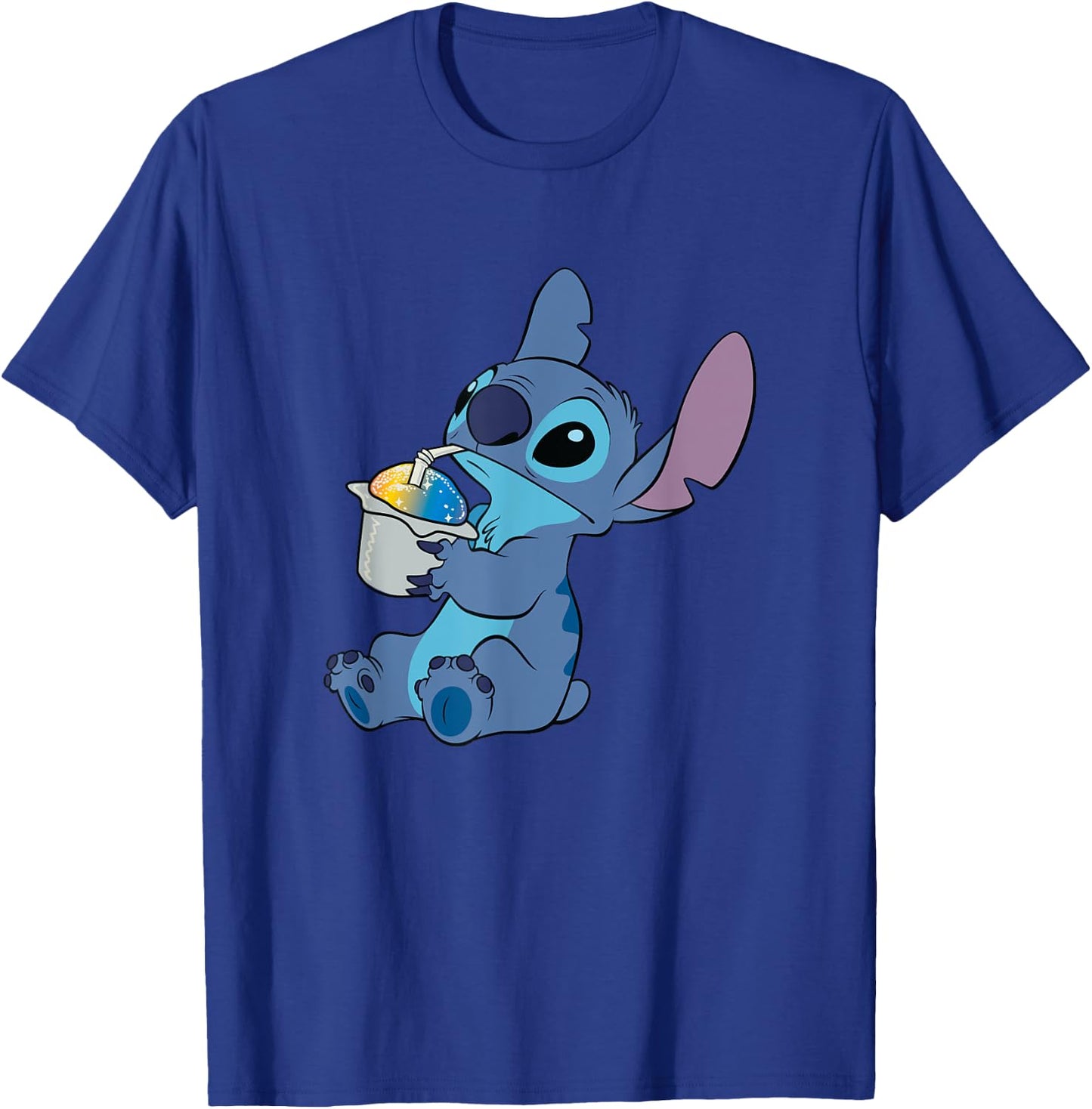 Disney Lilo & Stitch Cute Stitch Sparkling Ice Cream Poster T-Shirt - T-Shirt | Royal