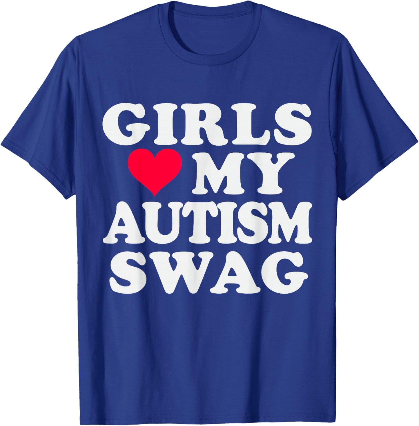 Girls Love My Autism Swag Funny Autistic Boy Awareness Youth T-Shirt - T-Shirt | Royal