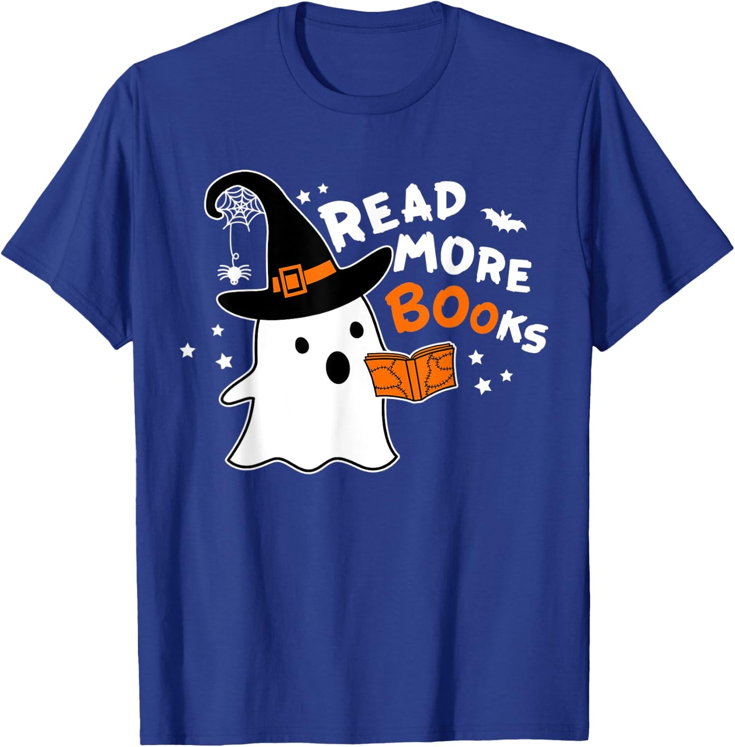 Read More Booooooks Bookish Spooky Teacher Retro Halloween Women Kids T-Shirt - T-Shirt | Royal