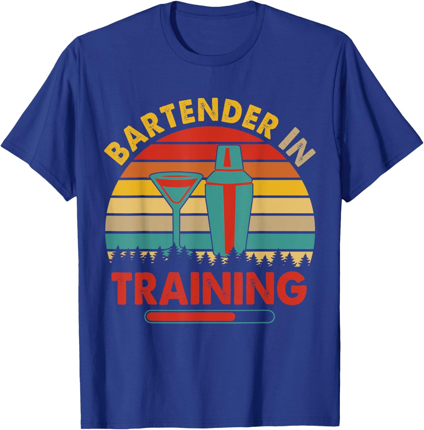 Vintage Retro Bartender In Training Costume Proud Future Job T-Shirt - T-Shirt | Royal