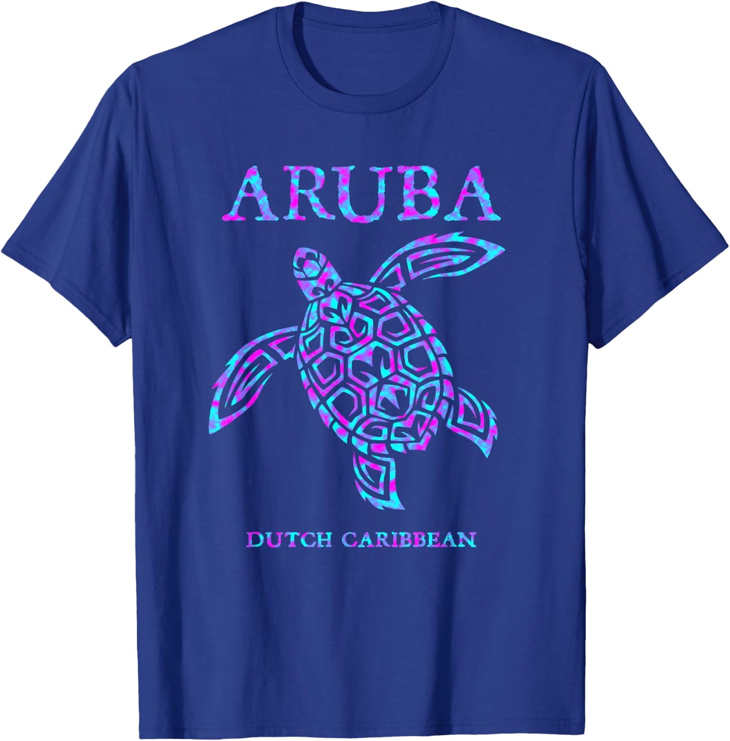 Colorful Aruba Sea Turtle Boys Girls Toddler Souvenir T-Shirt - T-Shirt | Royal