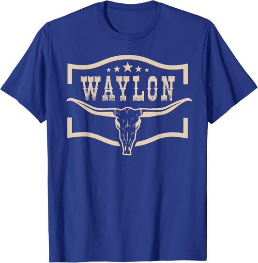 Vintage Waylon Name Personalized Men Women Kids T-Shirt - T-Shirt | Royal