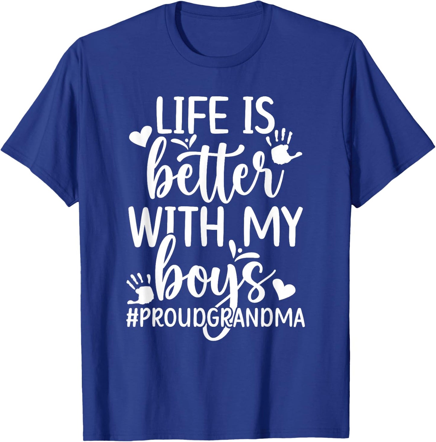 Proud Grandma Of Boys Grandma Boy Grandmother Of Boys T-Shirt - T-Shirt | Royal
