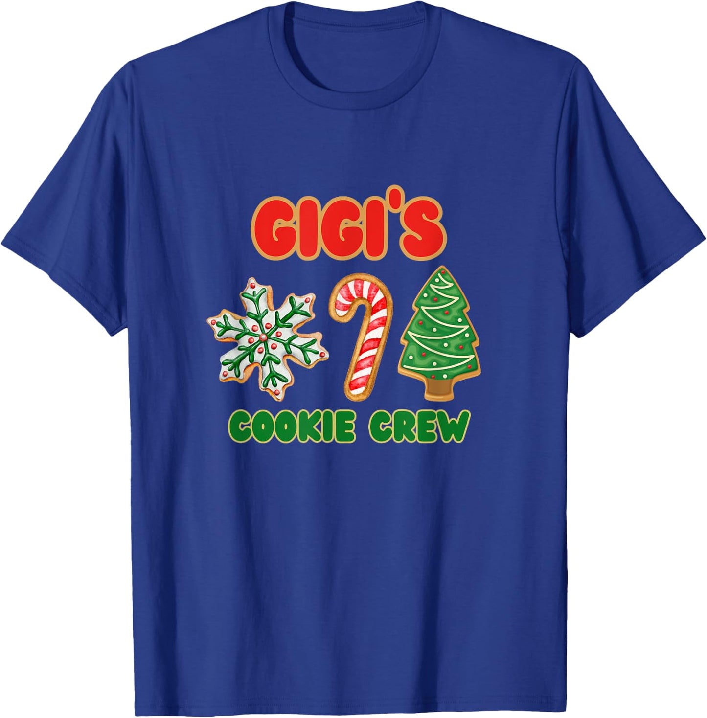 Cute Gigi Christmas Cookie Helper Crew T-Shirt - T-Shirt | Royal