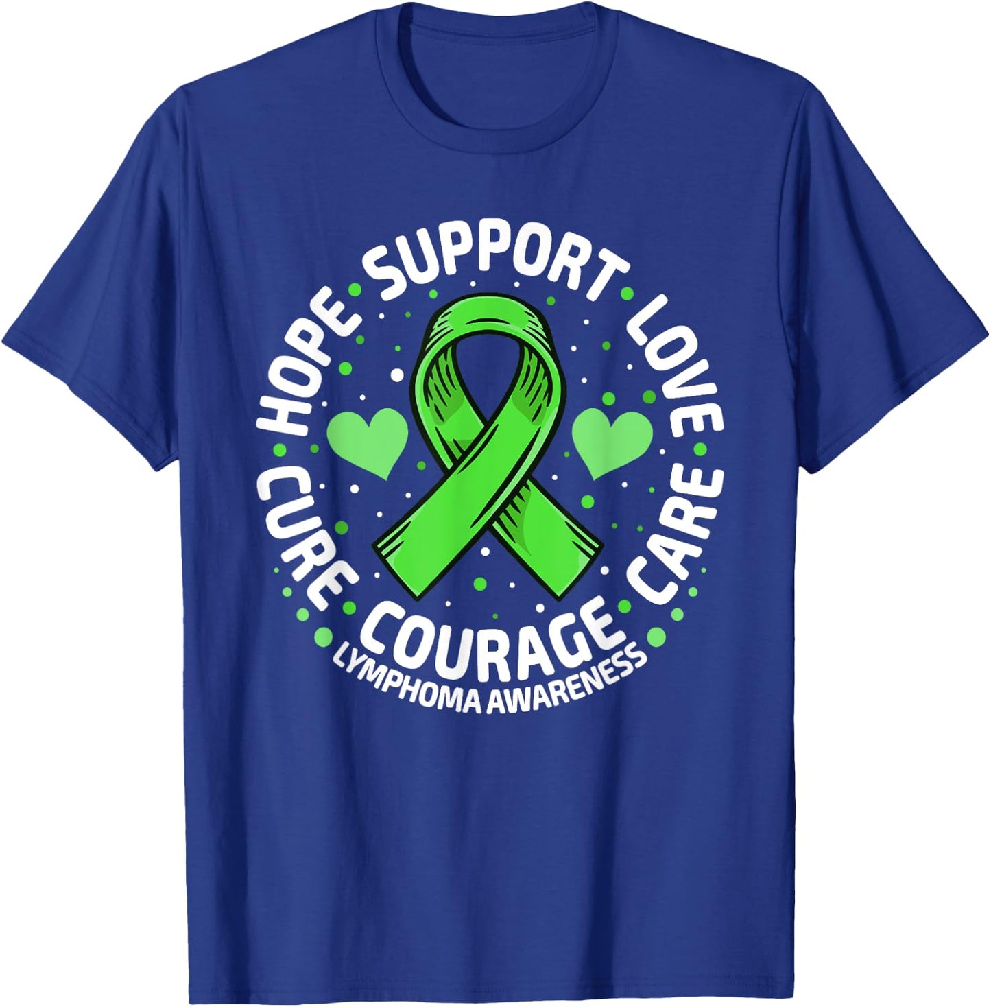 Family Support Non Hodgkin's Lymphoma Cancer Awareness T-Shirt - T-Shirt | Royal