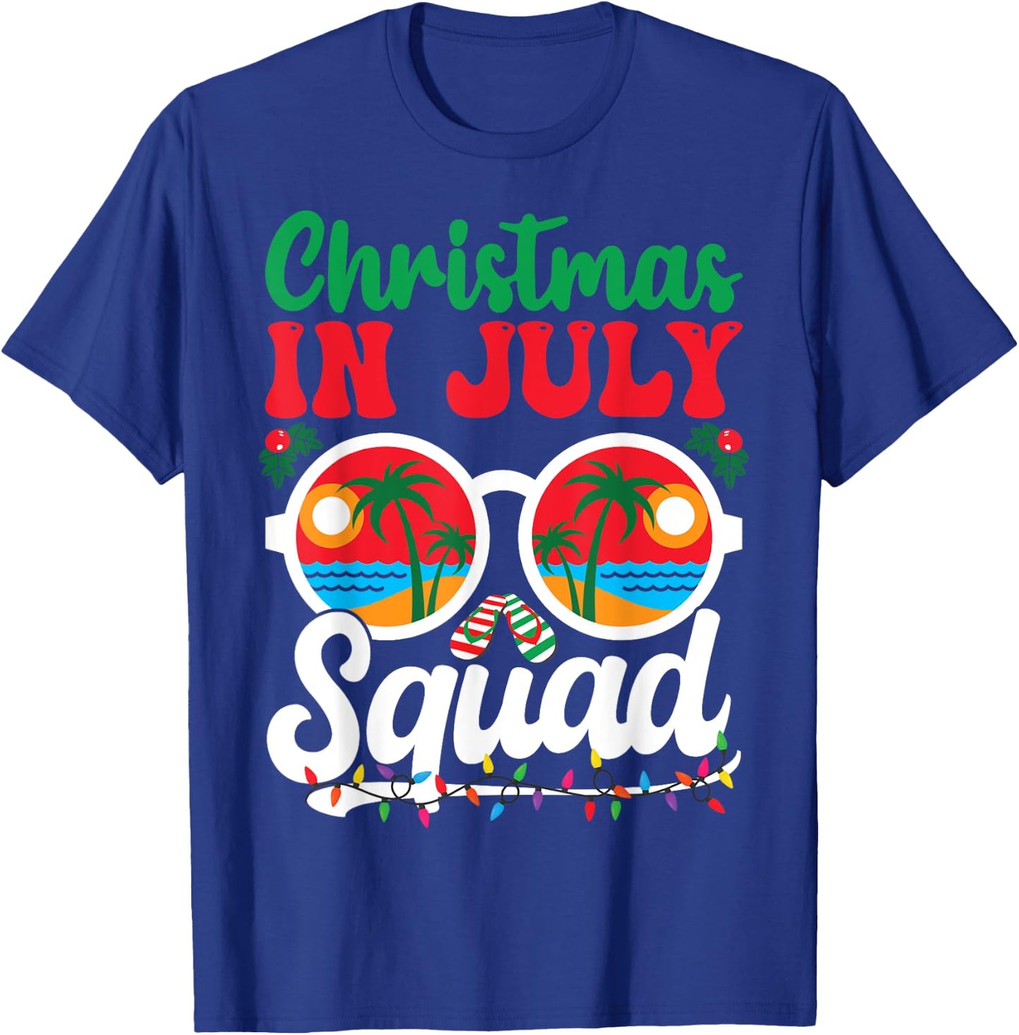 Christmas In July Squad Shirt Family Beach Vacation Summer Men Women Kids T-Shirt - T-Shirt | Royal