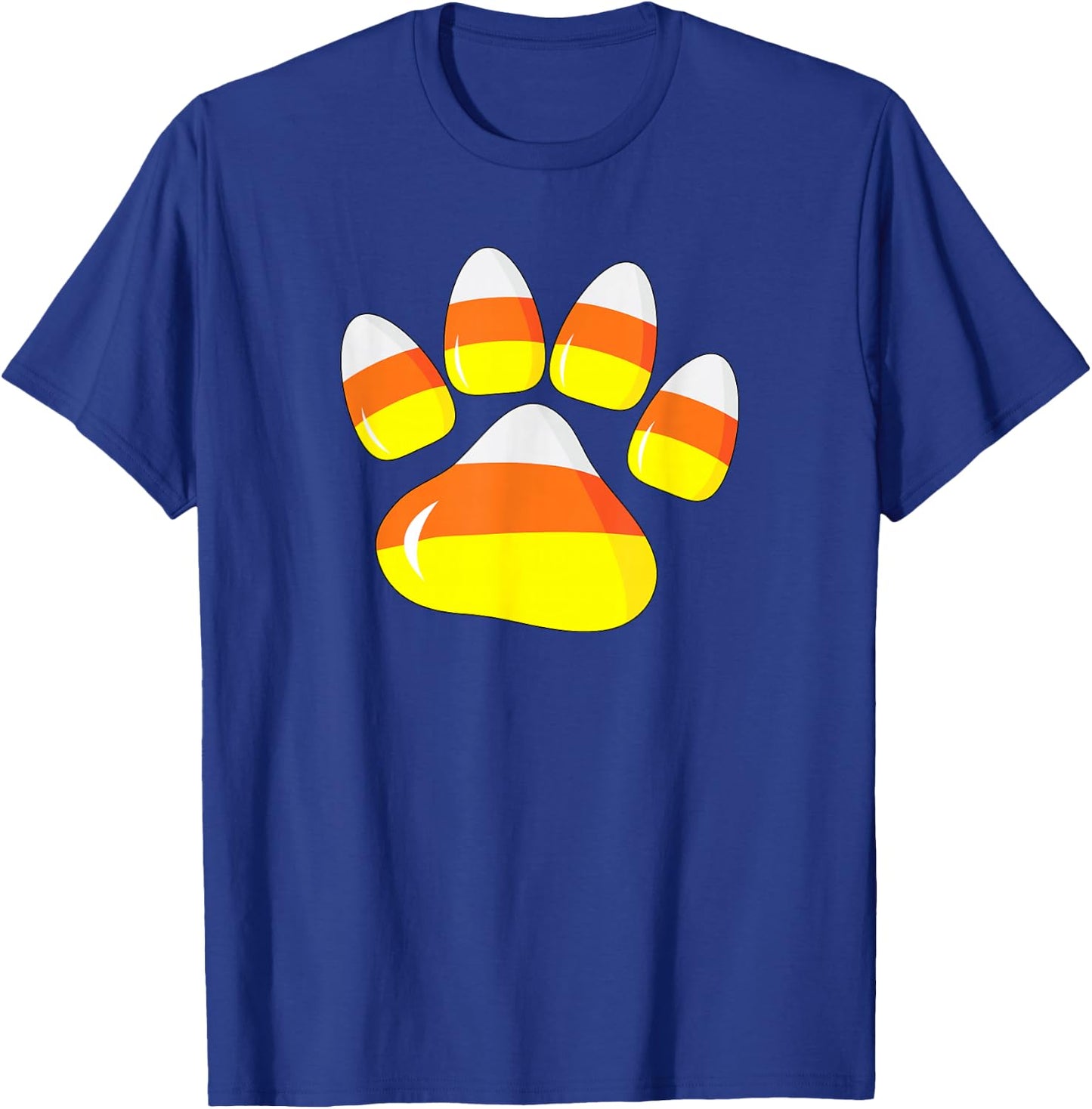 Halloween Costume Candy Corn Paw Dog Funny Pet For Dog Owner Women Kids T-Shirt - T-Shirt | Royal