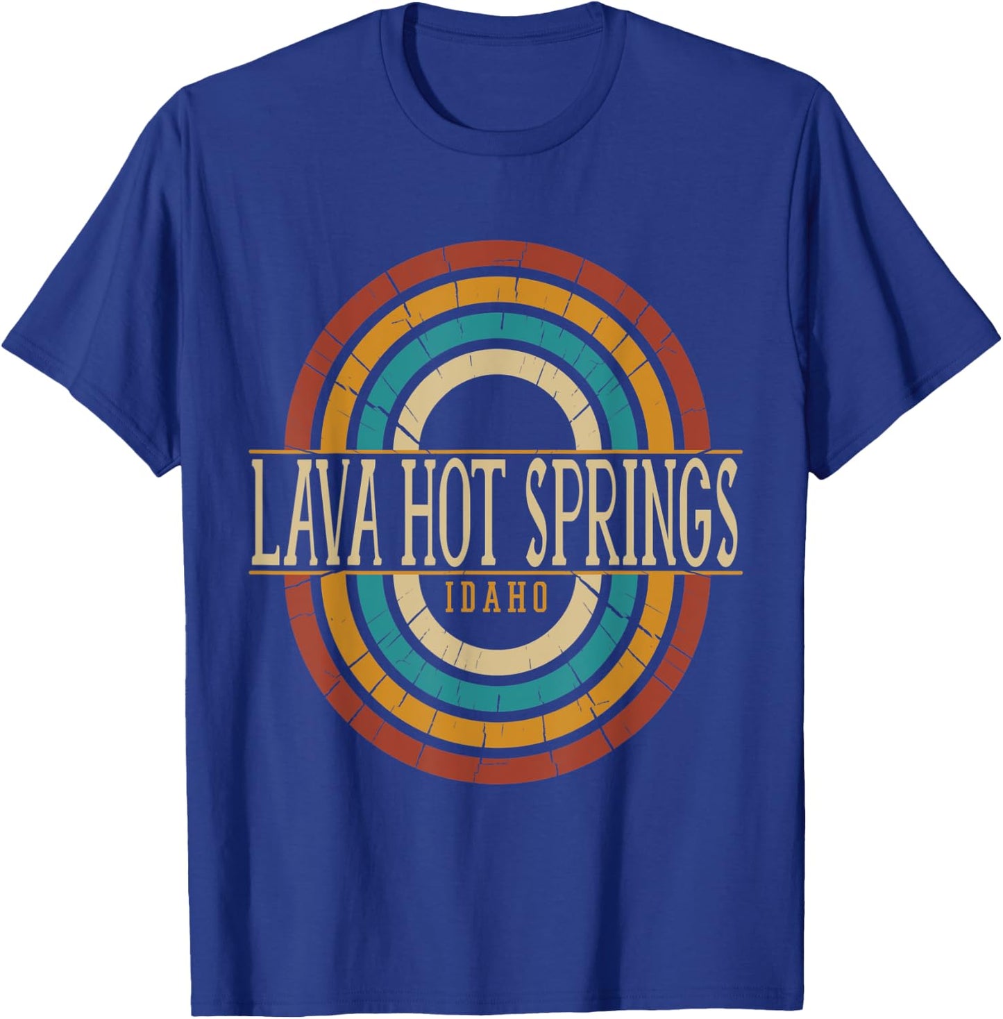 Vintage Retro Lava Hot Springs Idaho ID Women Men Souvenirs T-Shirt - T-Shirt | Royal