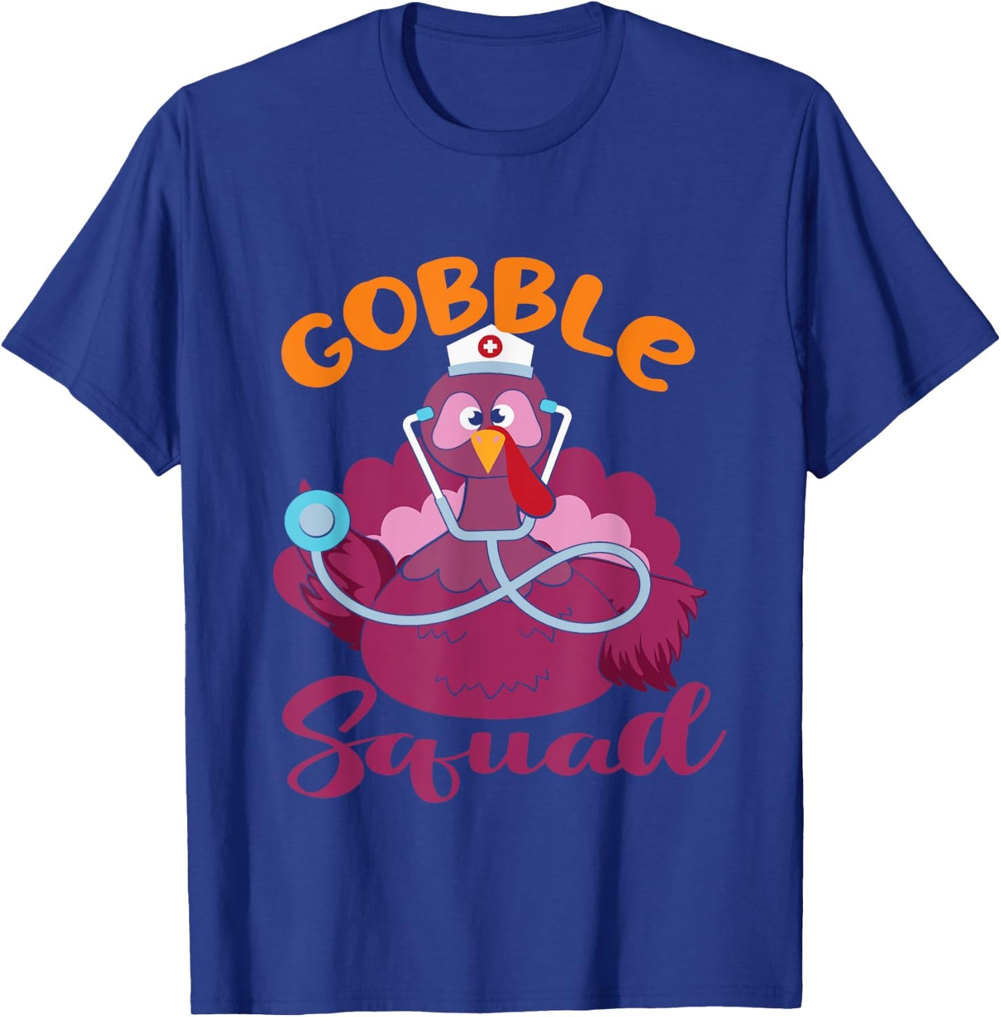 cardiac Nurse Gobble Squad, Funny Turkey Thanksgiving, er T-Shirt - T-Shirt | Royal
