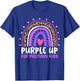 Purple Up for Military Kids Month Military Child Rainbow Small T-Shirt - T-Shirt | Royal