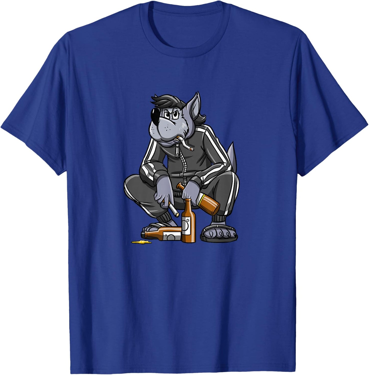 Russian Gopnik Russian Squat Nu Pogodi Wolf Russian T-Shirt - T-Shirt | Royal