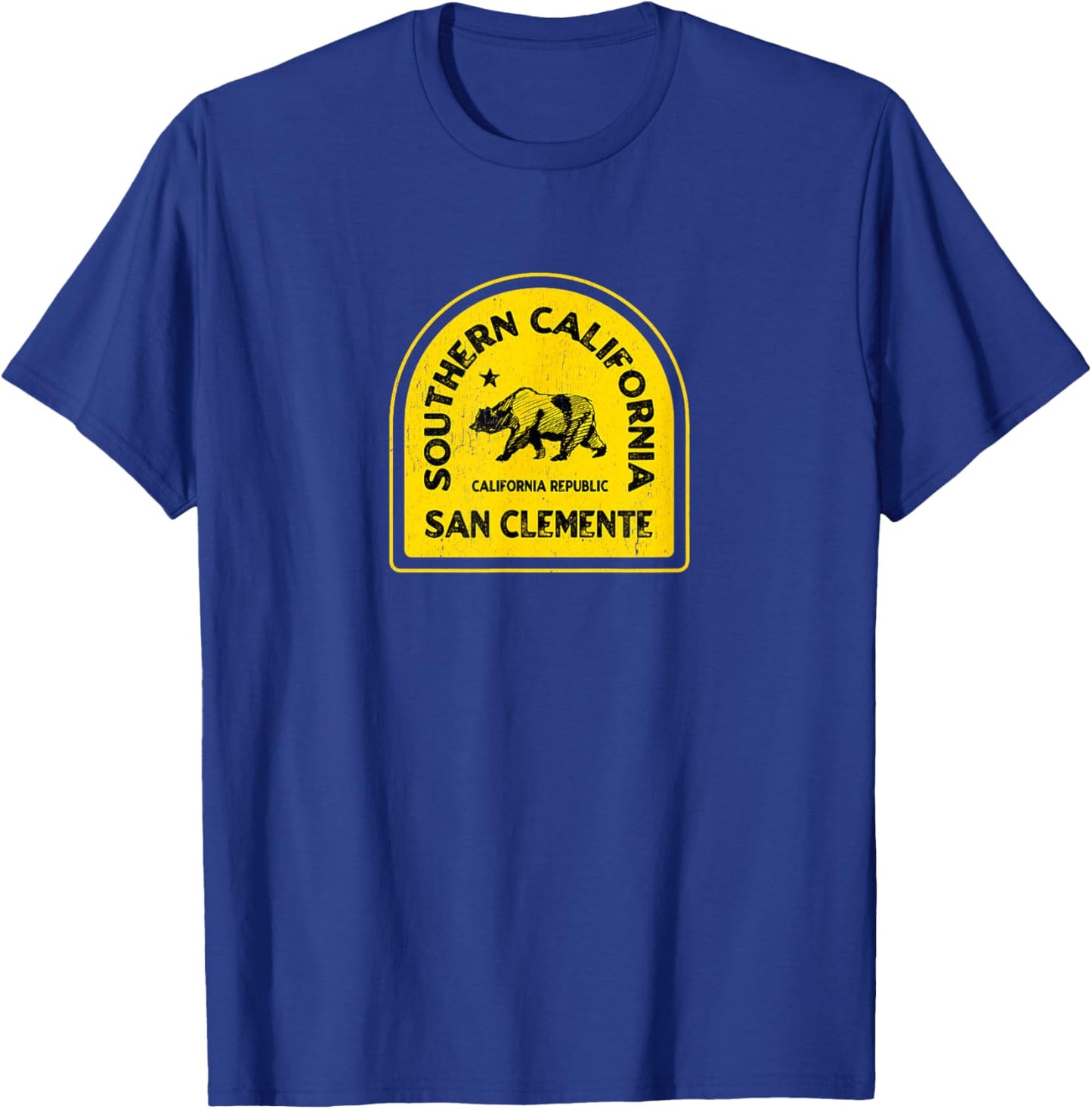 San Clemente CA Vintage Style Southern California T-Shirt - T-Shirt | Royal