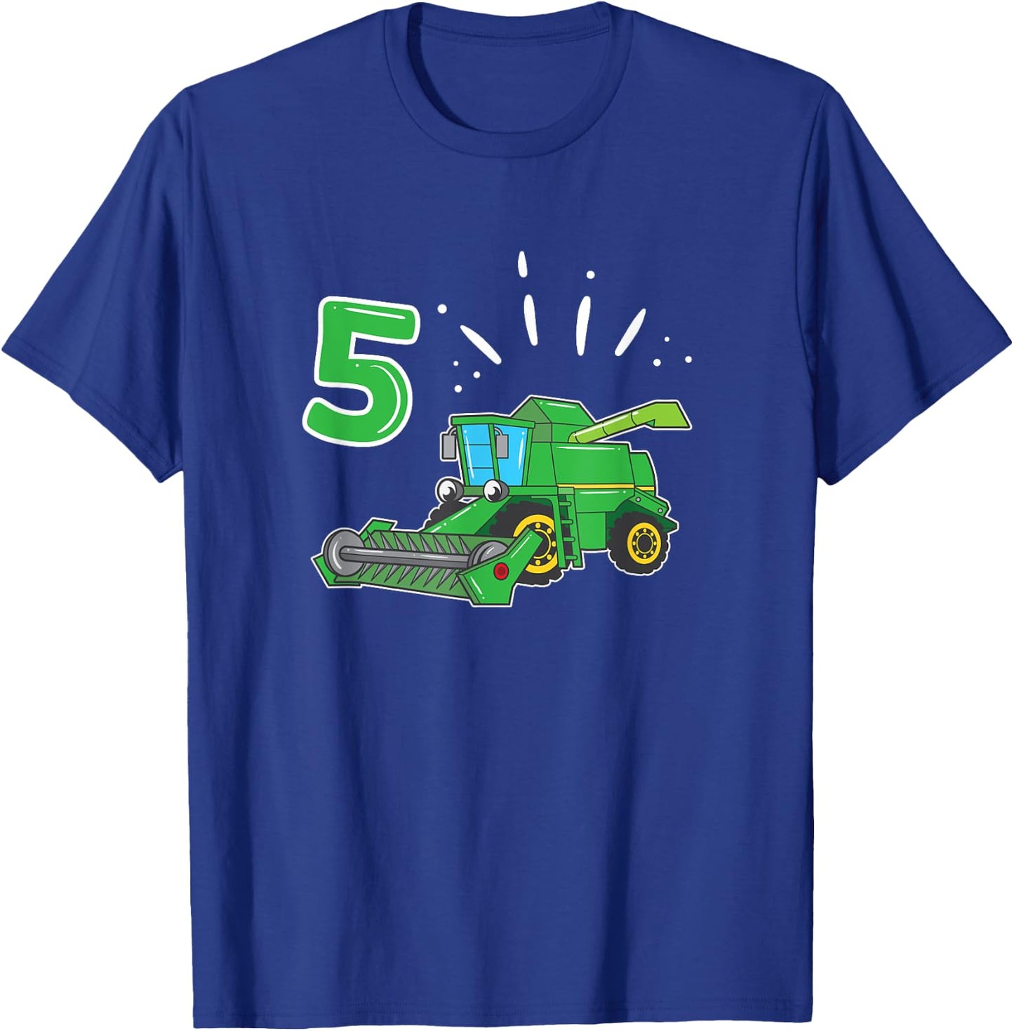 Farmer Combine Harvester 5 Years Children's Birthday T-Shirt - T-Shirt | Royal
