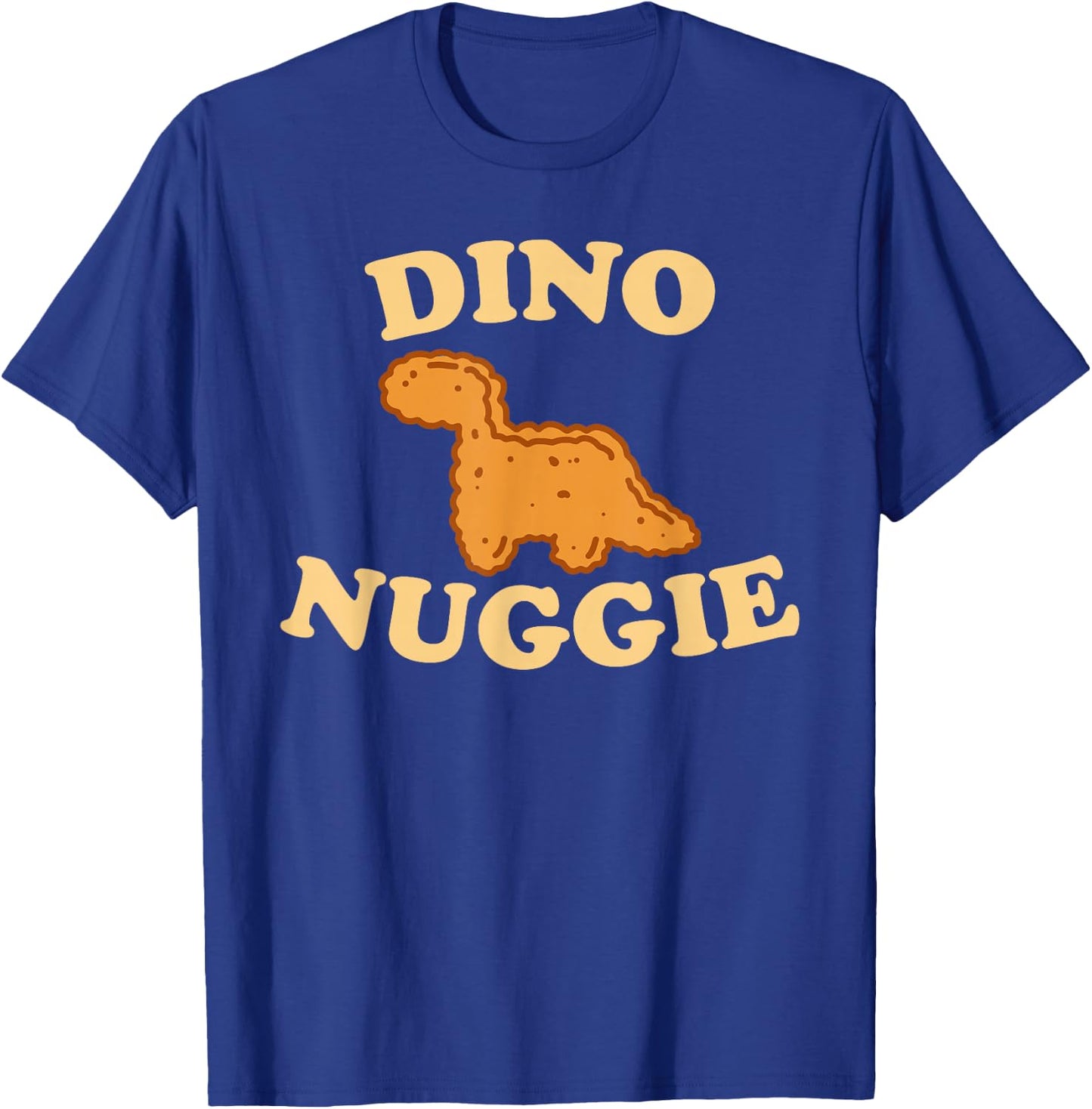 Dino Nuggie Cute Animals Yellow Font T-Shirt - T-Shirt | Royal