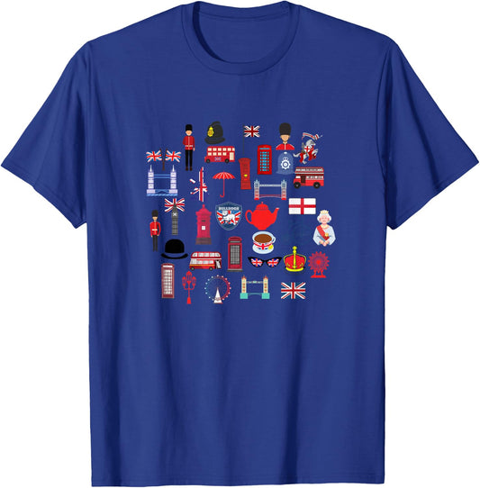 London British, England Uk, Union Jack Flags, Great Britain T-Shirt - T-Shirt | Royal
