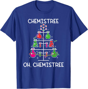 Chemistree Ugly Christmas Tree Sweater Chemistry Science Pun T-Shirt - T-Shirt | Royal