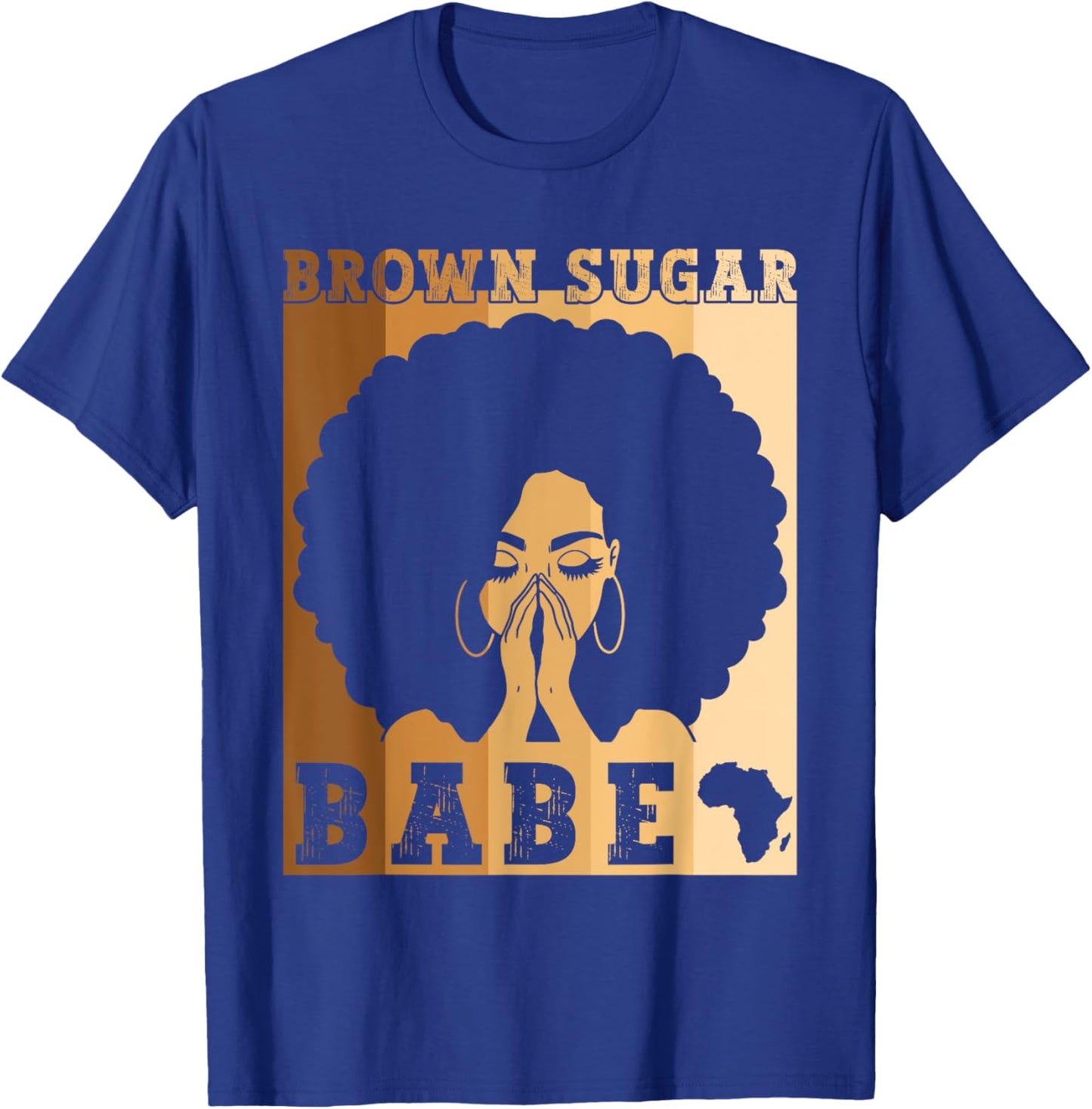 Brown Sugar Babe Afro Queen Black Women Black History Month T-Shirt - T-Shirt | Royal