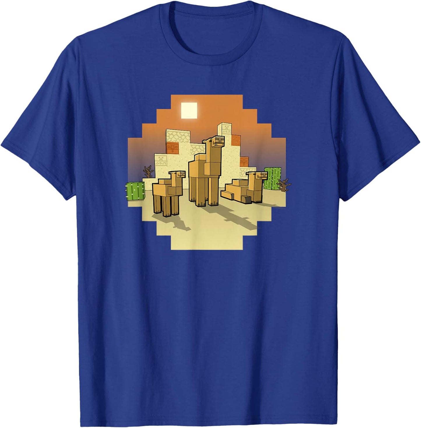 Minecraft Vanilla Camels In The Desert Group Shot T-Shirt - T-Shirt | Royal
