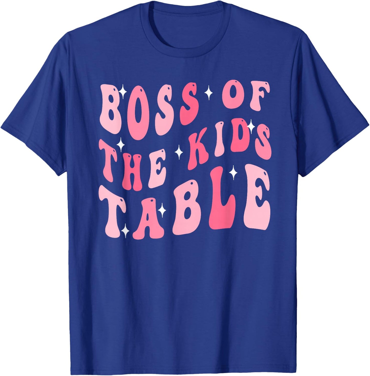 Funny Thanksgiving Toddlers Turkey Boss Of The Kids Table T-Shirt - T-Shirt | Royal