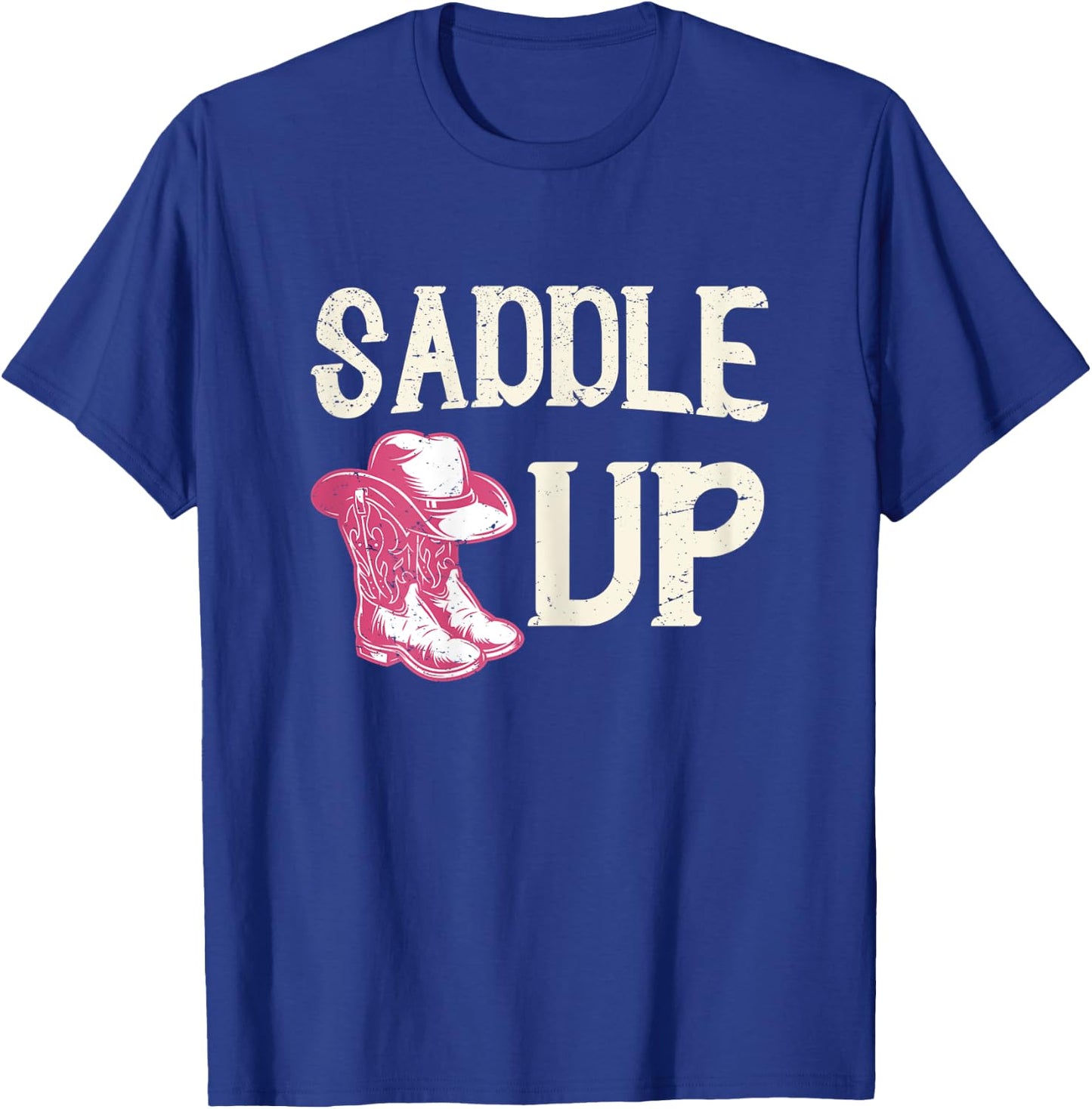 Funny Cowgirl Graphic Women Girls Cowgirl Western Rodeo T-Shirt - T-Shirt | Royal