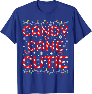 Candy Cane Cutie Funny Christmas Kids Toddler Xmas Pajamas T-Shirt - T-Shirt | Royal