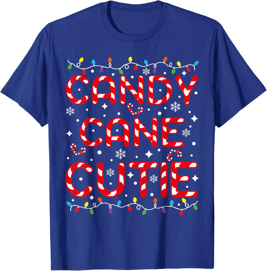 Candy Cane Cutie Funny Christmas Kids Toddler Xmas Pajamas T-Shirt - T-Shirt | Royal