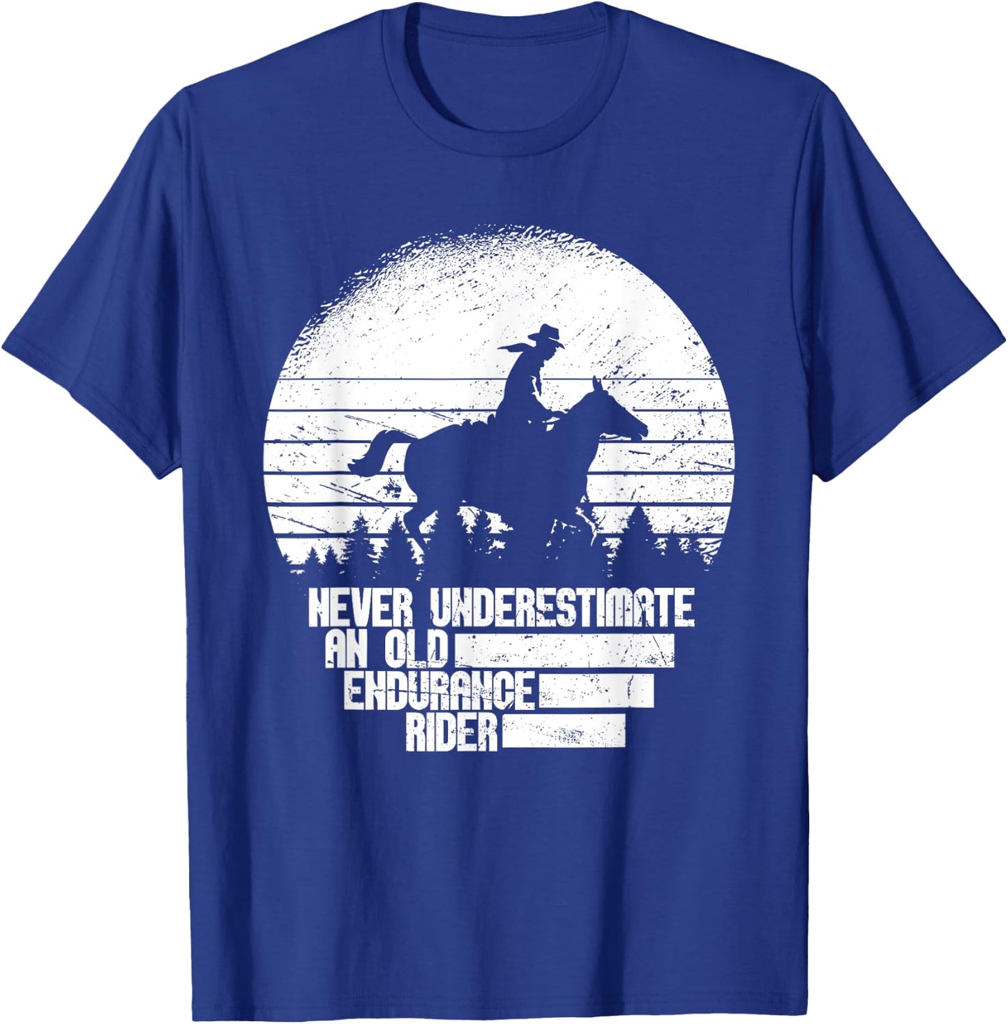 Retro Horse Riding Equestrian - Vintage Endurance Riding T-Shirt - T-Shirt | Royal