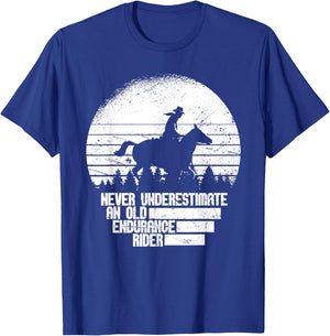 Retro Horse Riding Equestrian - Vintage Endurance Riding T-Shirt - T-Shirt | Royal