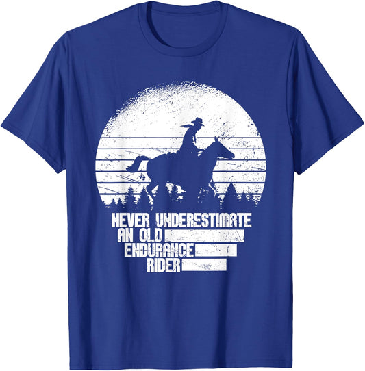 Retro Horse Riding Equestrian - Vintage Endurance Riding T-Shirt - T-Shirt | Royal