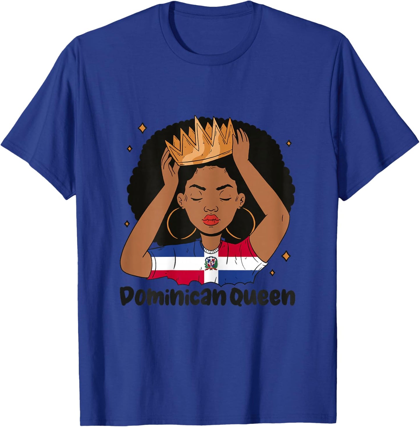 Dominican Queen Afro Hair Latina Dominicana Heritage T-Shirt - T-Shirt | Royal